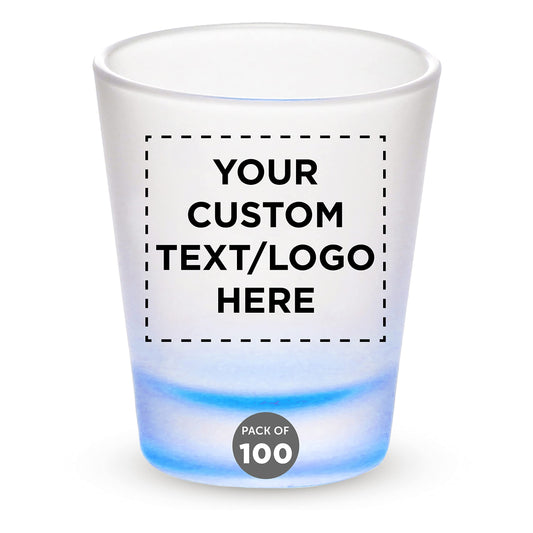 Optima Premium Frosted Glass Shot Glasses - 1.75 oz, Set of 100