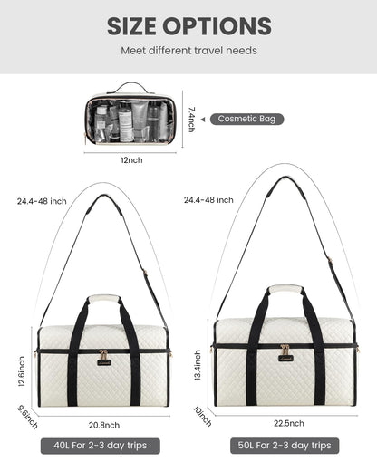 Optima Premium Travel Duffle Bag - Weekender & Gym with Toiletry Set