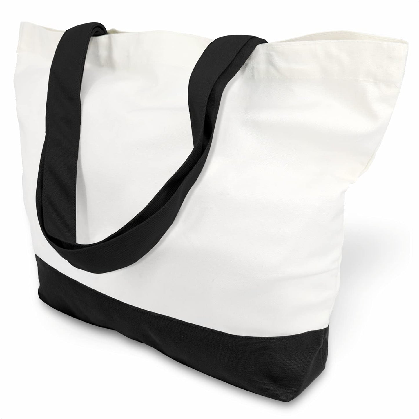 Optima Premium 12oz Cotton Canvas Tote Bag - Reusable Shopping Bag
