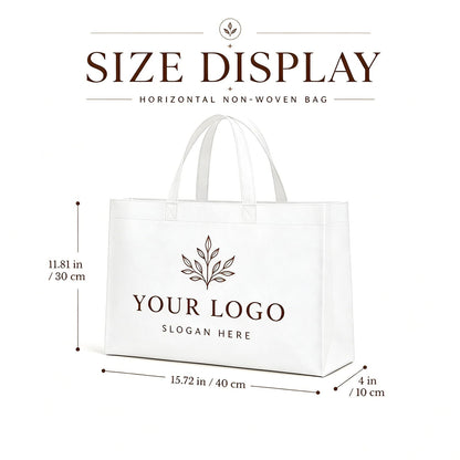 Optima Premium Non-Woven Tote Bag - 15” x 12” x 4” for Events
