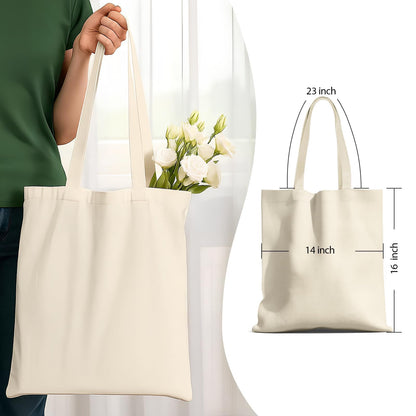 Optima Premium 14x15 Cotton Canvas Tote Bag - 55lbs Capacity