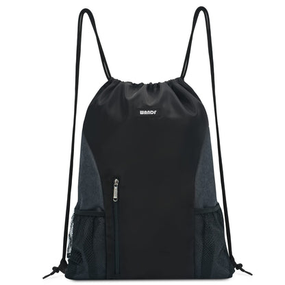 Optima Water-Resistant Drawstring Backpack with Mesh Pockets