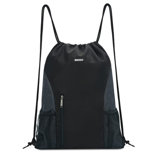 Optima Water-Resistant Drawstring Backpack with Mesh Pockets