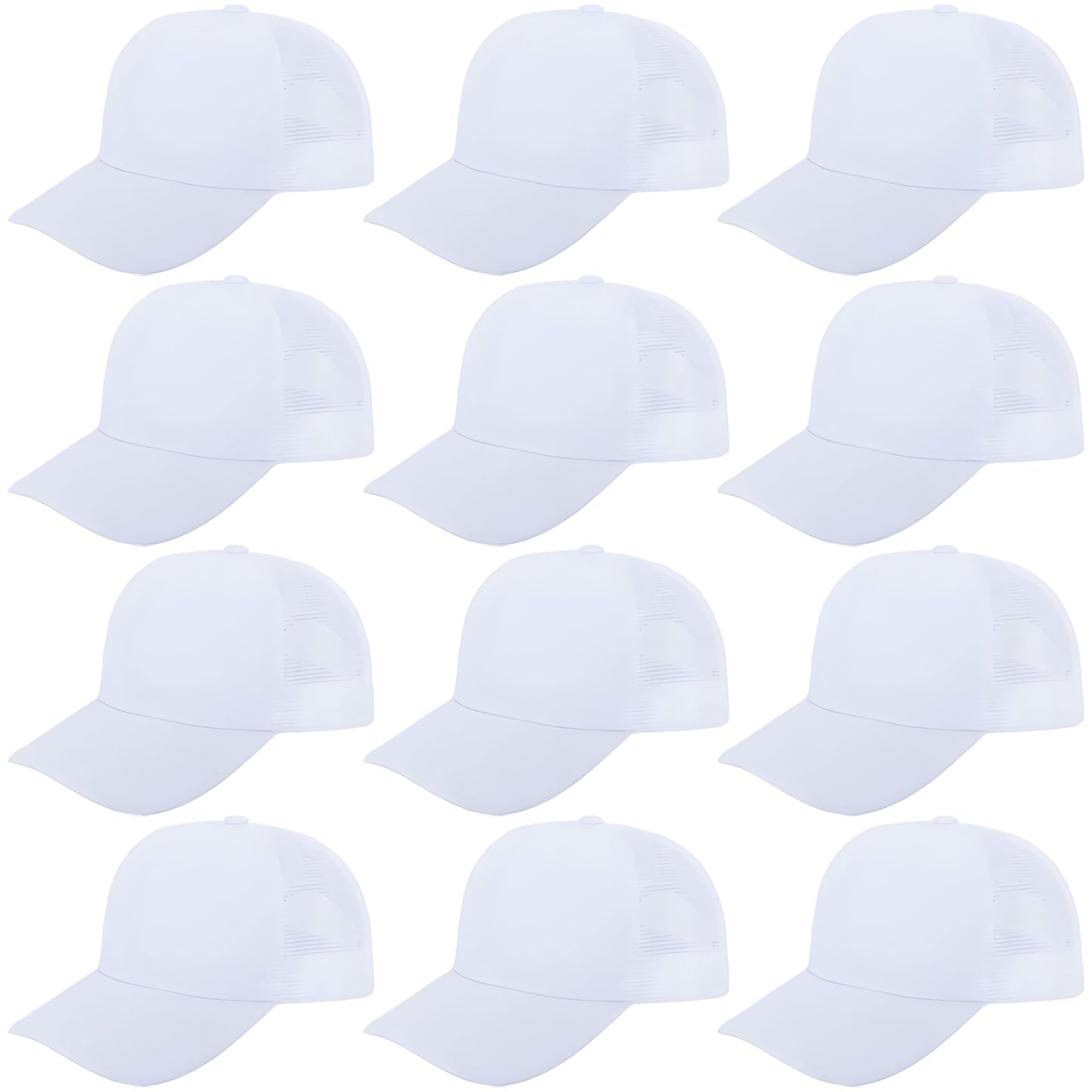 Optima Premium Mesh Trucker Hats - 12 Pack, One Size, Unisex
