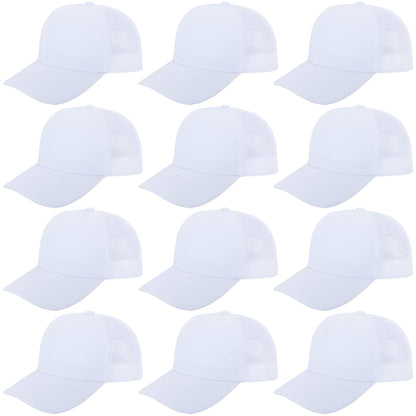 Optima Premium Mesh Trucker Hats - 12 Pack, One Size, Unisex