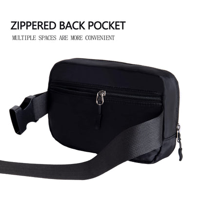 Optima Premium Large Belt Bag - Versatile Fanny Pack with 3 Pockets