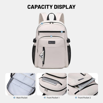 Optima Lightweight School Backpack - 7 Pocket Durable Design