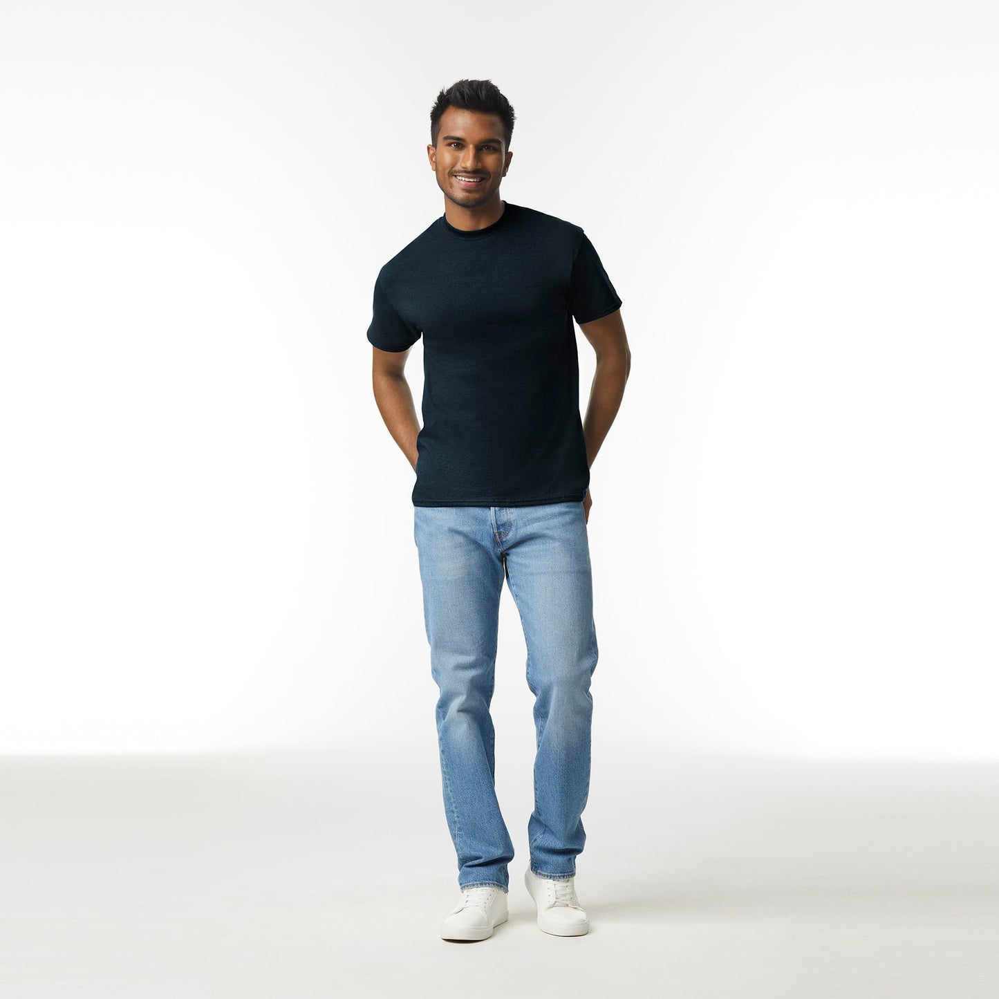 Optima Premium Ultra Cotton T-Shirt - Large, Black (10-Pack)