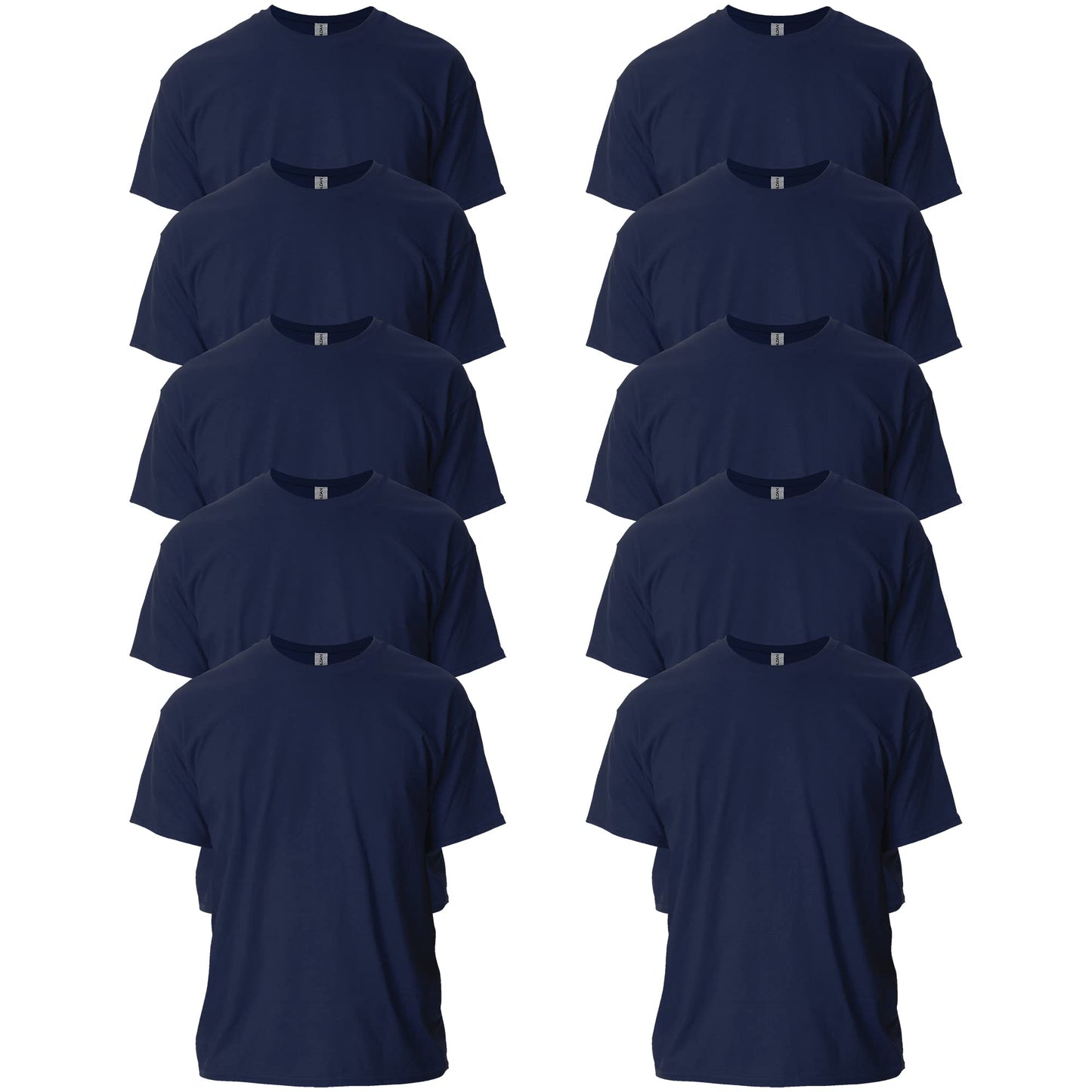 Optima Premium Ultra Cotton T-Shirt - Navy, 10-Pack, Medium
