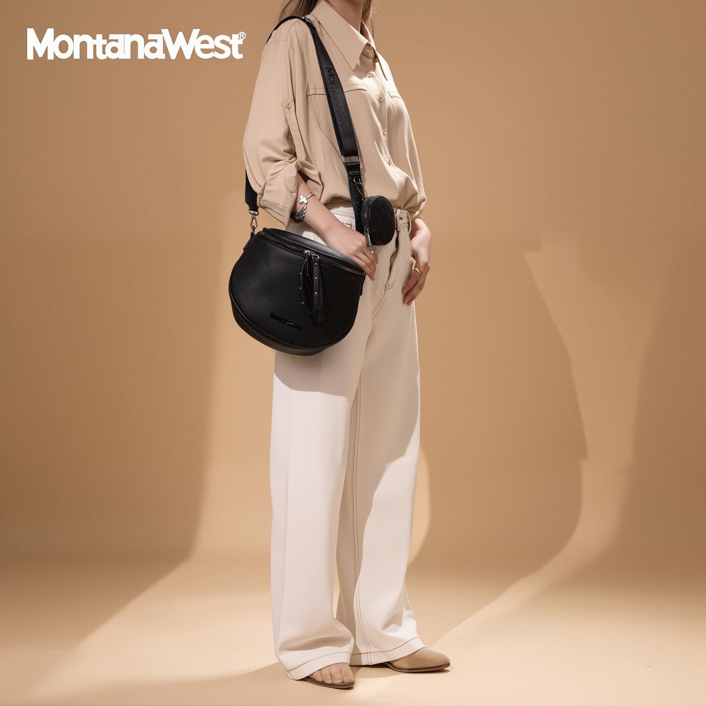 Optima Women's Large Crossbody Sling Bag with Adjustable Strap