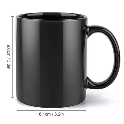 Optima Personalized Black Coffee Mug - 11 OZ Custom Photo Cup