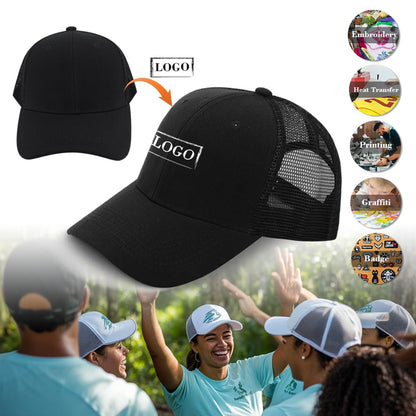 Optima Premium Adjustable Mesh Trucker Hats - 24 Pack, One Size