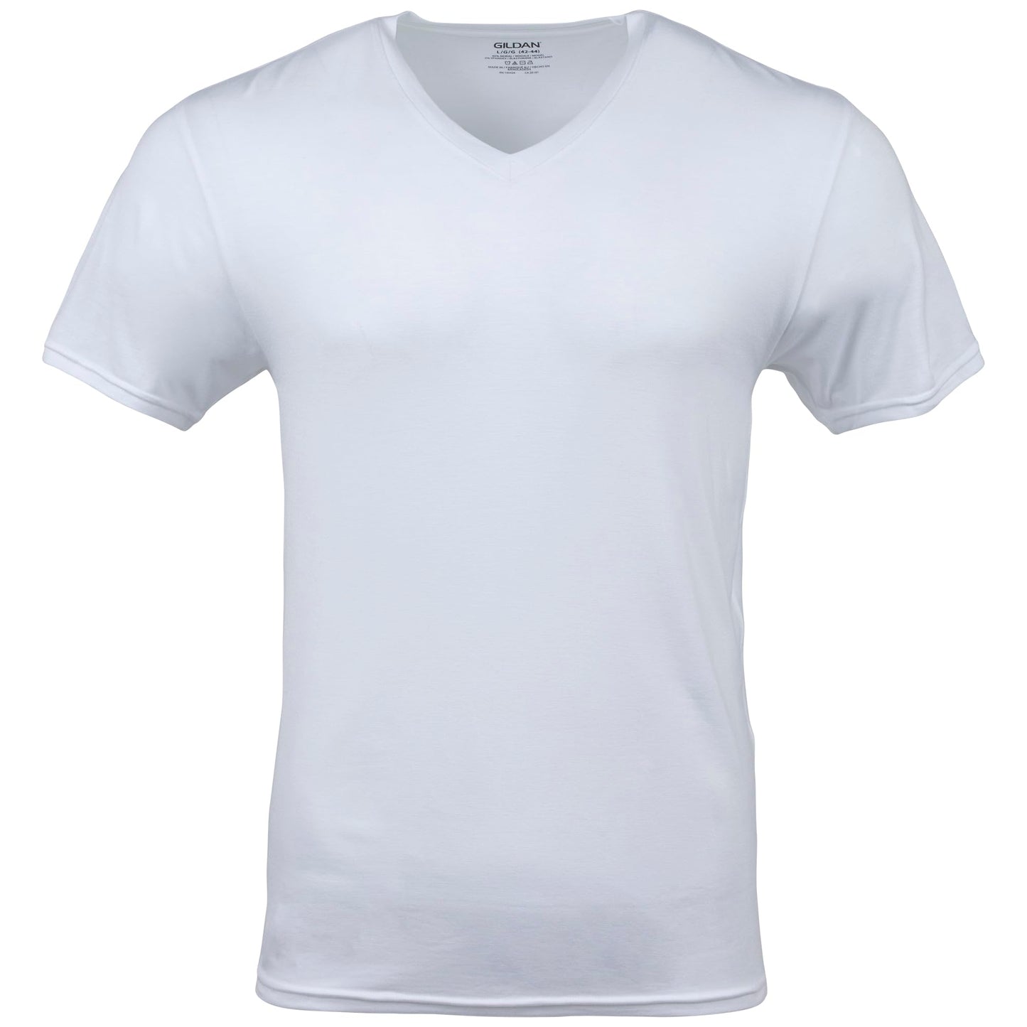 Optima Premium V-Neck T-Shirts 6 Pack - X-Large, Classic White