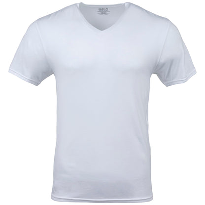 Optima Premium V-Neck T-Shirts 6 Pack - X-Large, Classic White