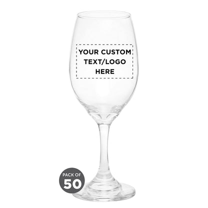 Optima Premium Water and Wine Goblet Glasses Set - 12.75 oz, Clear