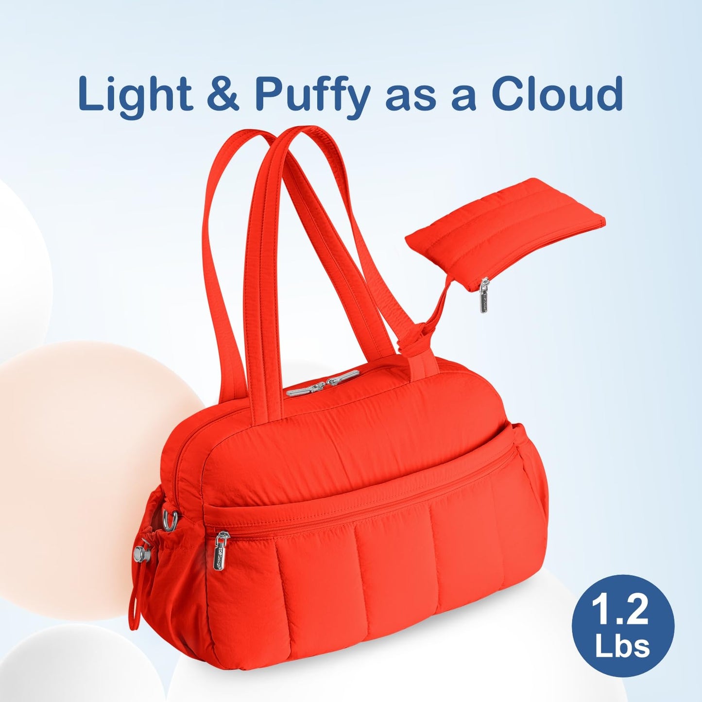 Optima Premium Travel Duffel Bag - Large Puffer Gym Tote with Wet Pocket