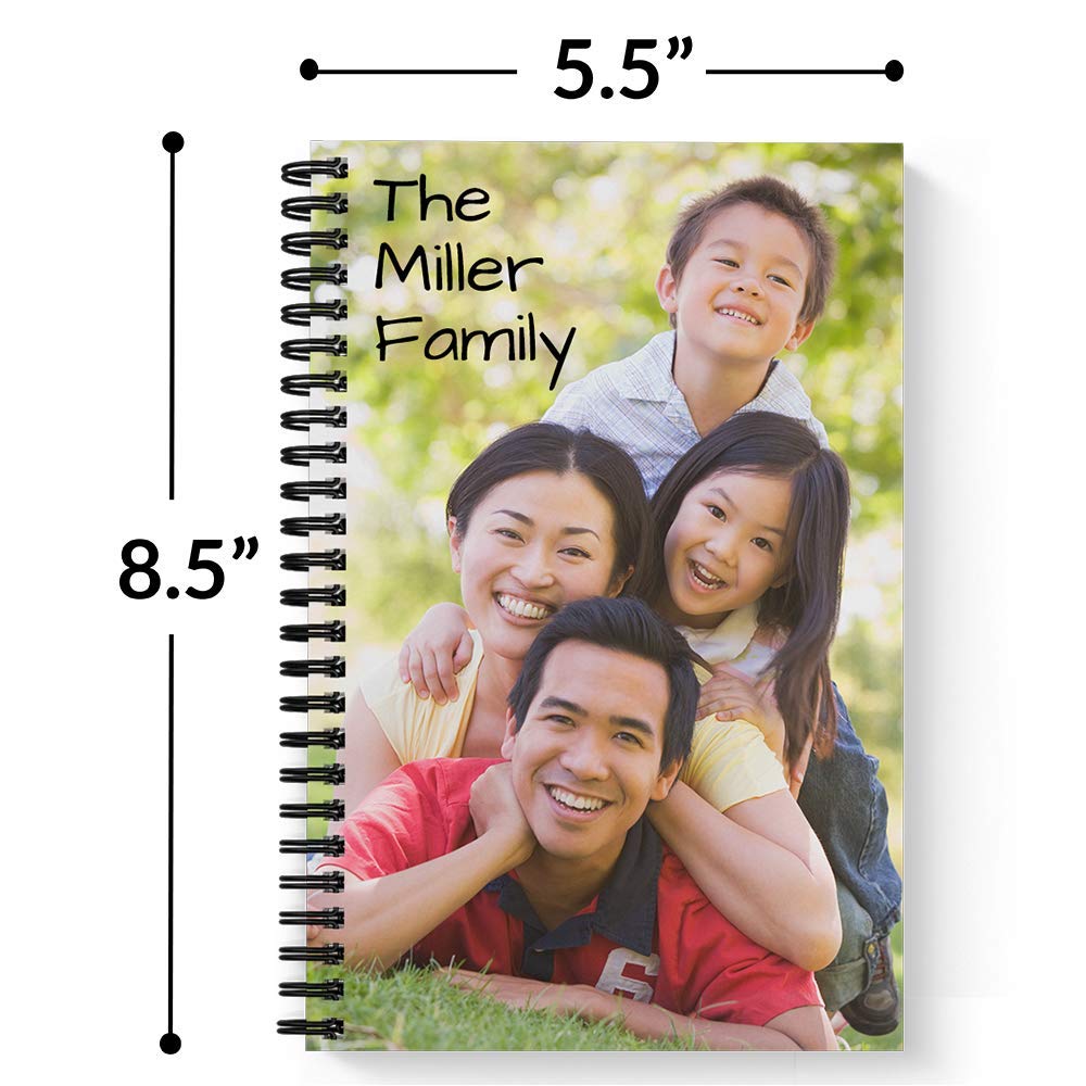 Optima Custom Photo Upload Notebook - 5.5” x 8.5”, Laminated Cover