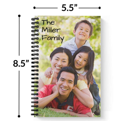 Optima Custom Photo Upload Notebook - 5.5” x 8.5”, Laminated Cover