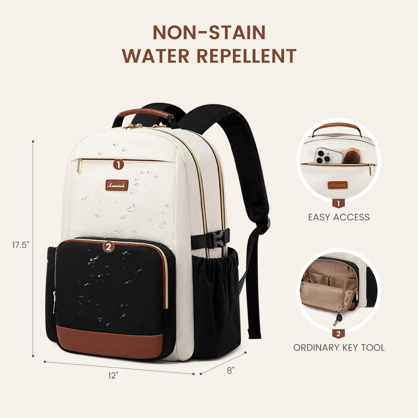 Optima Premium Waterproof Laptop Backpack - 15.6 Inch Capacity