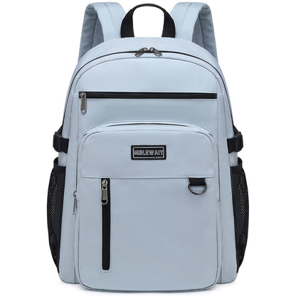 Optima Lightweight School Backpack - Durable 7-Pocket Design, Blue