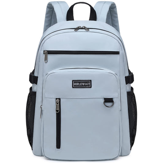 Optima Lightweight School Backpack - Durable 7-Pocket Design, Blue