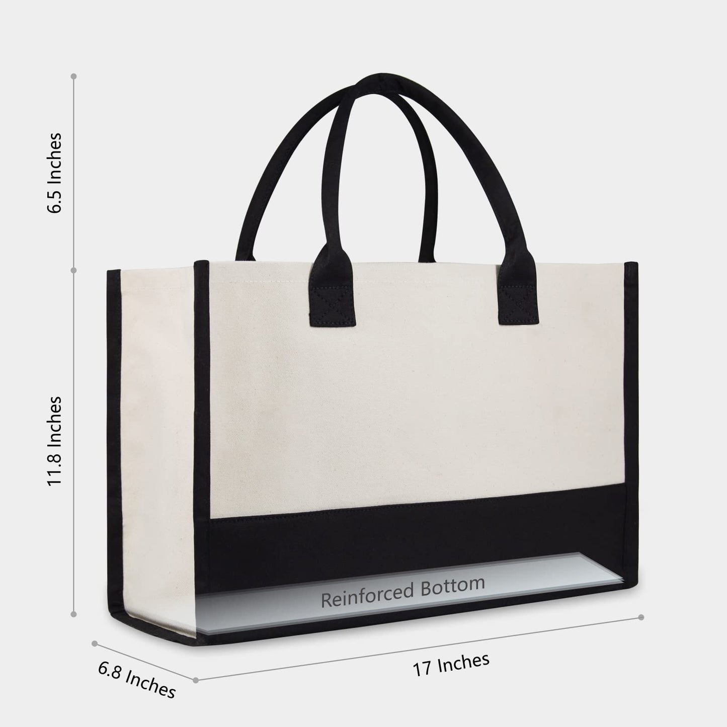 Optima Personalized Medium Canvas Tote Bag - Monogrammed Beach Bag