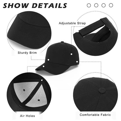 Optima Premium Adjustable Baseball Cap - Unisex, Black, One Size
