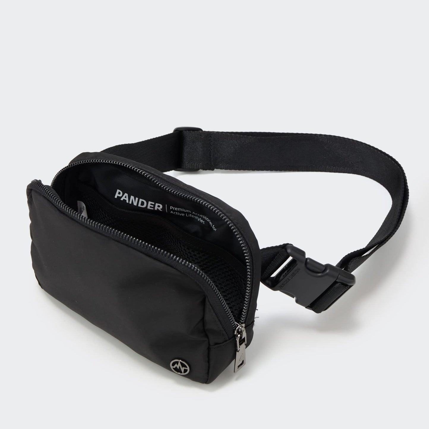 Optima Premium Fanny Pack - Black Polyester, Versatile Belt Bag