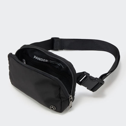 Optima Premium Fanny Pack - Black Polyester, Versatile Belt Bag