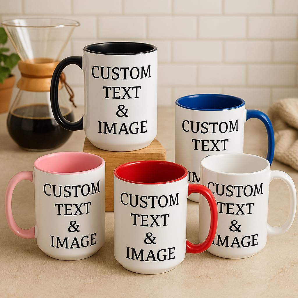 Optima Custom 15oz Ceramic Coffee Mug - Personalized Gift