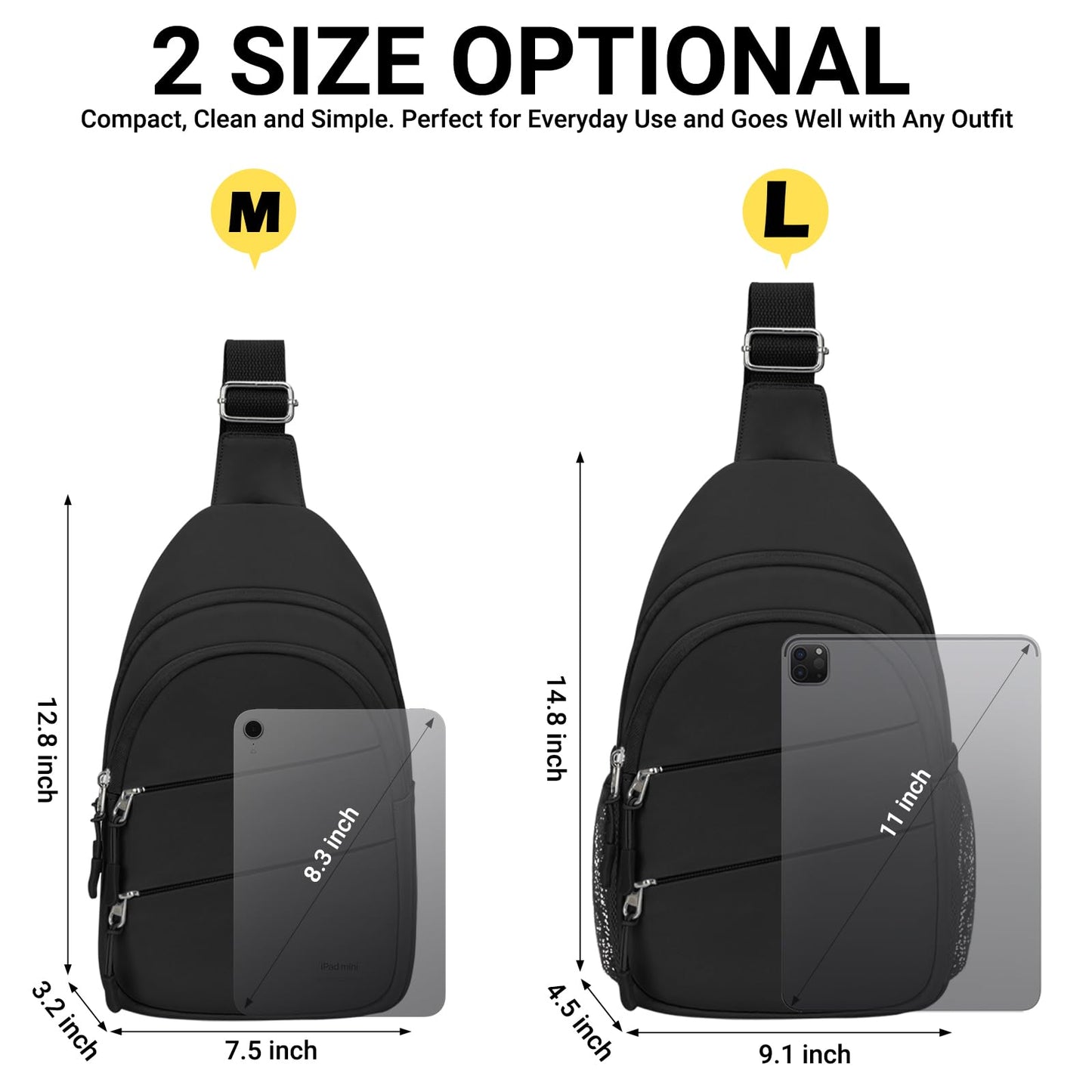 Optima Lightweight Anti-Theft Crossbody Backpack - Medium Size