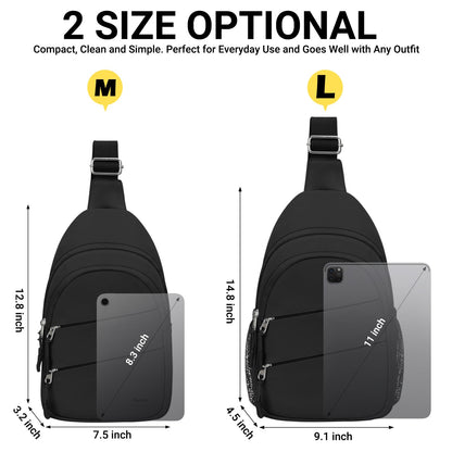 Optima Lightweight Anti-Theft Crossbody Backpack - Medium Size