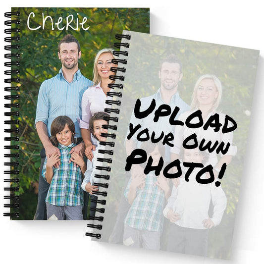 Optima Custom Photo Upload Notebook - 5.5” x 8.5”, Laminated Cover