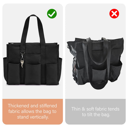 Optima Premium Waterproof Large Tote Bag - 12 Pocket Utility Design