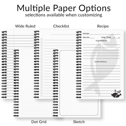 Optima Custom Photo Upload Notebook - 5.5” x 8.5”, Laminated Cover