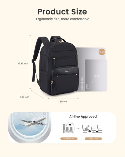 Optima Stylish Laptop Backpack for Women - Durable College Bookbag