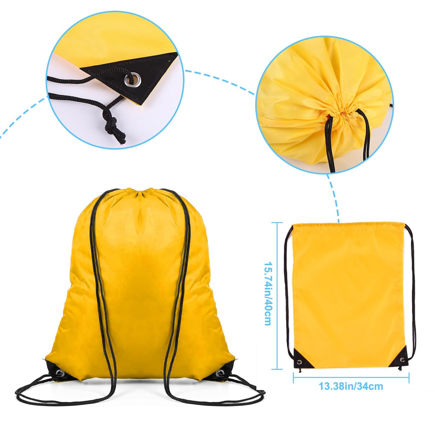 Optima Premium 60PCS Drawstring Backpack Set - Versatile Gym Bags