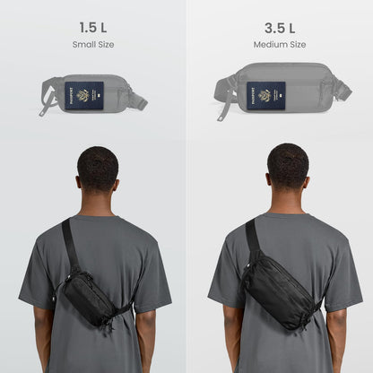 Optima Minimalist Sling Bag - 1.5L, RFID Blocking, Water-Resistant