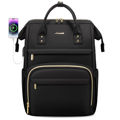 Optima Women's Laptop Backpack - Stylish Travel Bag with USB Port