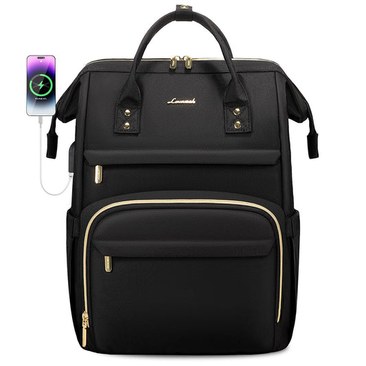 Optima Women's Laptop Backpack - Stylish Travel Bag with USB Port