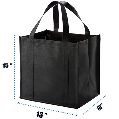 Optima Heavy-Duty Reusable Grocery Tote Bags - 10 Pack, 40 lbs Capacity