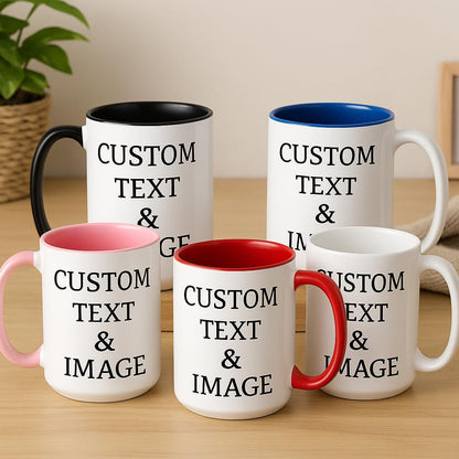 Optima Custom 15oz Ceramic Coffee Mug - Personalized Gift