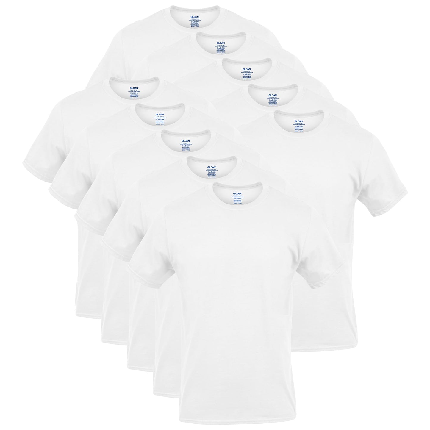 Optima Premium Men's Crew T-Shirt 12 Pack - X-Large, White