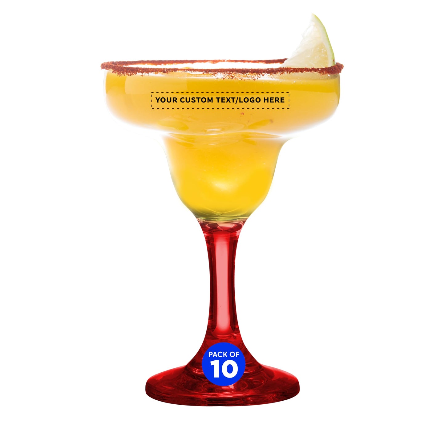 Optima Premium Margarita Glass Set - 10 x 9 oz. Personalized Barware