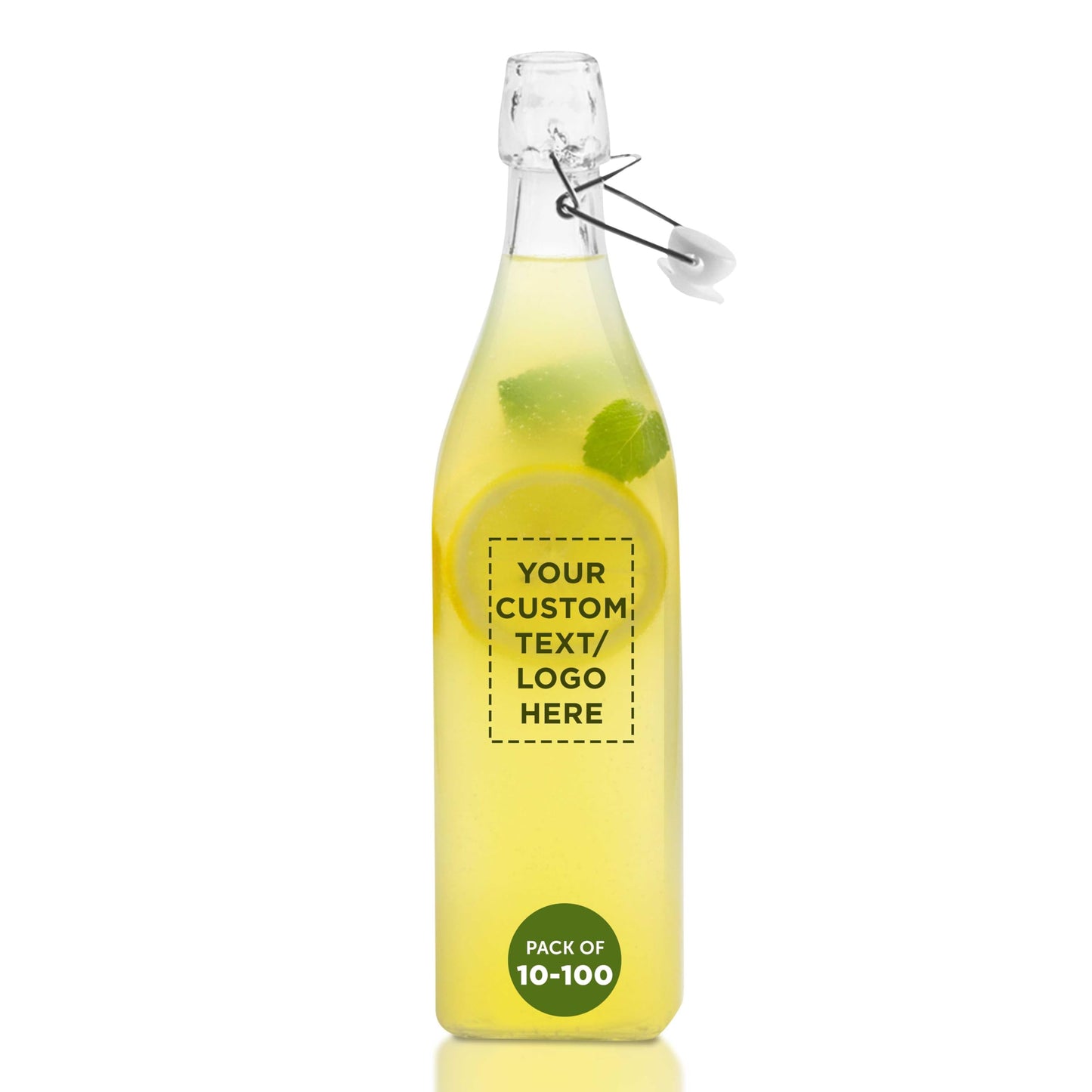 Optima Premium 34 oz. Glass Carafe Water Bottles - 100 Pack