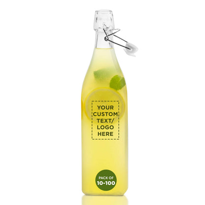 Optima Premium 34 oz. Glass Carafe Water Bottles - 100 Pack