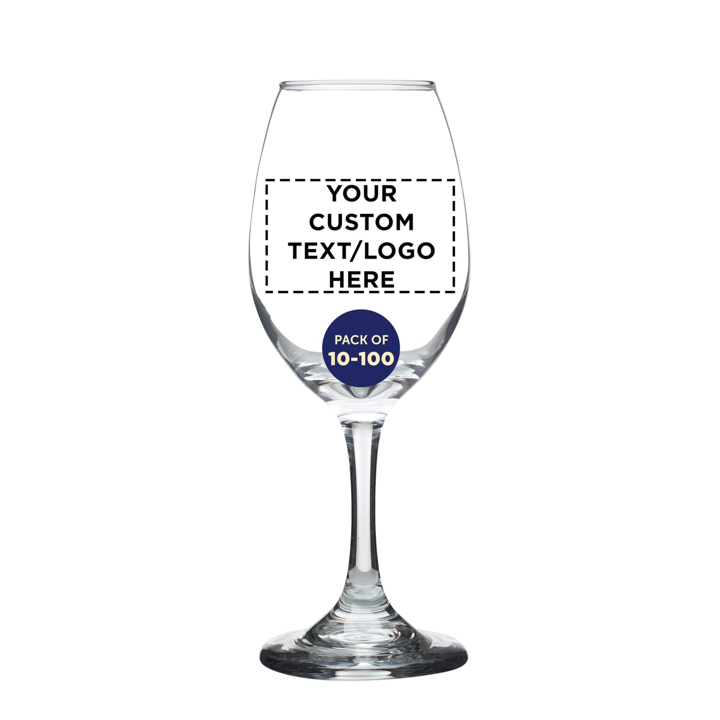 Optima Custom 10 oz. Wine Glasses Set - Personalized Bulk Pack