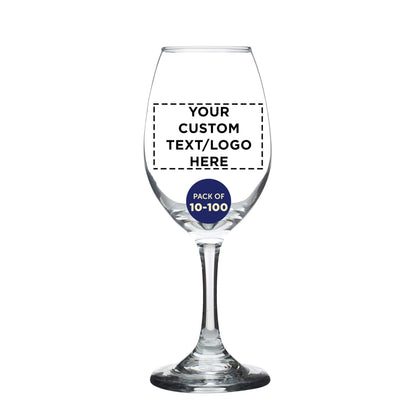 Optima Custom 10 oz. Wine Glasses Set - Personalized Bulk Pack