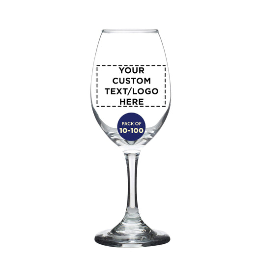 Optima Custom 10 oz. Wine Glasses Set - Personalized Bulk Pack