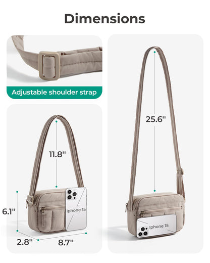 Optima Stylish Lightweight Crossbody Bag for Women - Brown